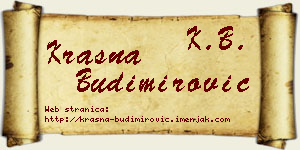 Krasna Budimirović vizit kartica